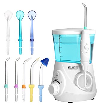 2NICE Ultra Professional Water Flosser 2 Mode Settings 160 PSI Powerful Pulsation Dental Oral Irrigator Packaging with 9 Multifunctional Tips