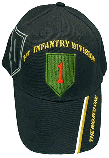 1st Infantry Division Cap Big Red One Army Baseball Bumper Sticker Mens Hat