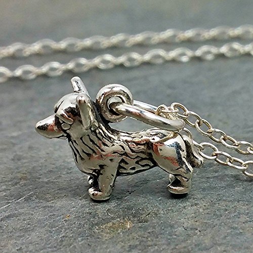 Tiny Welsh Corgi Necklace - 925 Sterling Silver