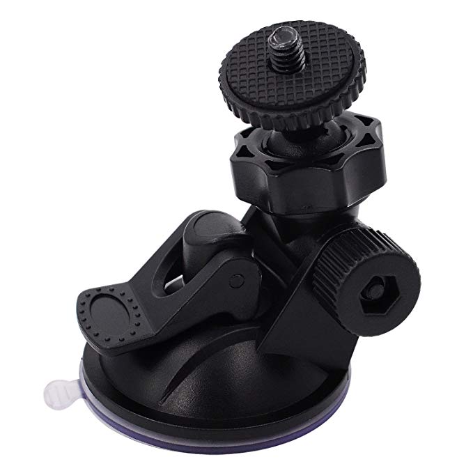 iSaddle CH01A 1/4"-20 Thread Camera Suction Mount Tripod Holder In Dash Cam Mount Holder