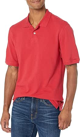 Amazon Essentials Men's Regular-Fit Cotton Pique Polo Shirt (Available in Big & Tall)