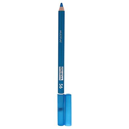 PUPA Milano Multiplay Eye Pencil Eyeshadow Kajal and Eyeliner Trio Pencil Intense Blendable Color Ophthalmologist Tested Paraben Free Makeup Pencil, 56 Scuba Blue, 0.04 Ounce