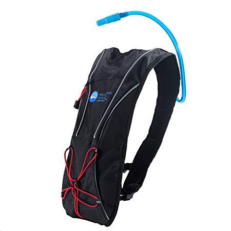 Outdoor Nation Hydration Pack with 1.5 L Water Backpack Bladder. Adjustable Strap Fits Men, Women or Kids. Ideal for Running, Cycling, Bike/hiking, Climbing or Hunting