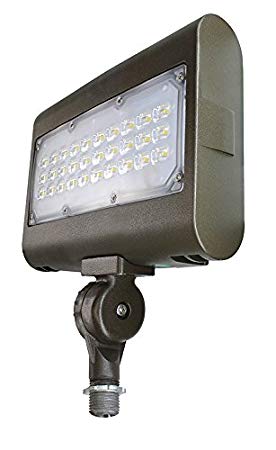 Super Bright LED Outdoor Flood Light by Ciata Lighting: Waterproof Security Light 5000K Light Fixture With Knuckle Mount Dark Bronze – 50 Watt Suitable For Driveway, Patio, Garden