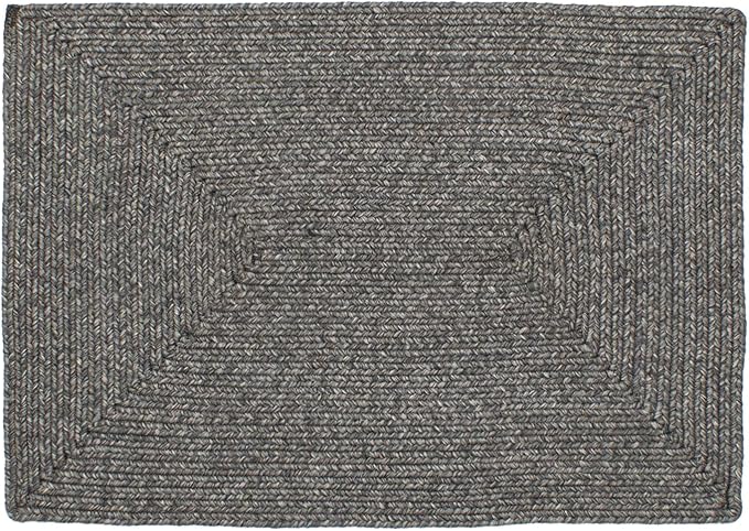 Super Area Rugs Tucson Indoor Outdoor Gray Braided Rug - Washable - Easy Care - Kid & Pet Friendly Rug Gray Mix 2' X 3' Rectangle