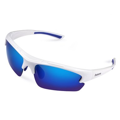 Duduma Polarized Designer Fashion Sports Sunglasses for Baseball Cycling Fishing Golf Tr62 Superlight Frame (black matte frame with blue lens)