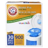 Munchkin Arm and Hammer Diaper Pail Refill Bags 900 Count 30 bags
