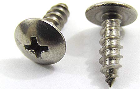 #6 x 3/4" Stainless Truss Head Phillips Wood Screw (100pc) 18-8 (304) Stainless Steel Screws by Bolt Dropper