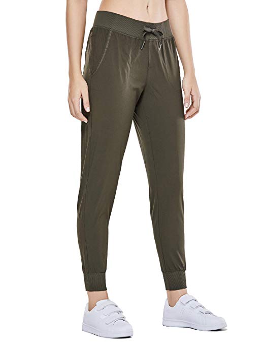 CRZ YOGA Women's Light Weight Drawstring Training Sports Jogger Pant with Pocket