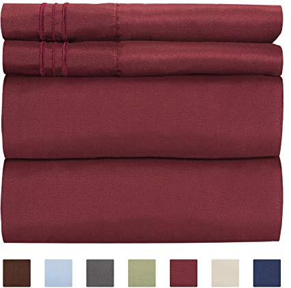 Extra Deep Pocket Sheets - 4 Piece Sheet Set - Cal King Size Sheets Deep Pocket - Extra Deep Bed Sheets - Deep California King Fitted Sheet Set - Super and Ultra Deep Sheets - for Extra Deep Mattress