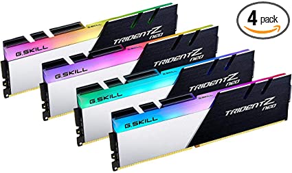 G.SKILL 128GB (4 x 32GB) Trident Z Neo Series DDR4 PC4-28800 3600MHz Intel XMP 2.0 Desktop Memory Model F4-3600C18Q-128GTZN