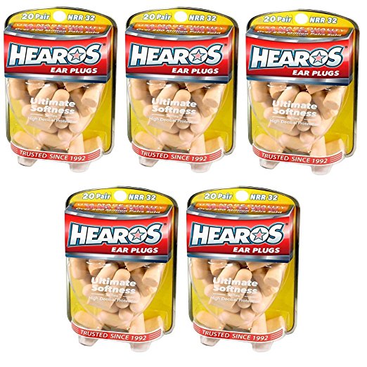 Hearos Ultimate Softness Series Foam Earplugs, 100-Pair