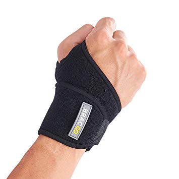 Bracoo Wrist Wrap, Reversible Compression Support – for Sprains, Carpal Tunnel Syndrome, Wrist Tendonitis Pain Relief & Injury Recovery, WS10