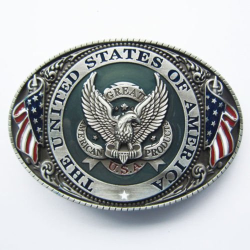 USA American Flag Eagle Metal Fashion Belt Buckle