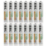 EBL NiMH 1100mAh AAA Rechargeable Batteries 16 Pack