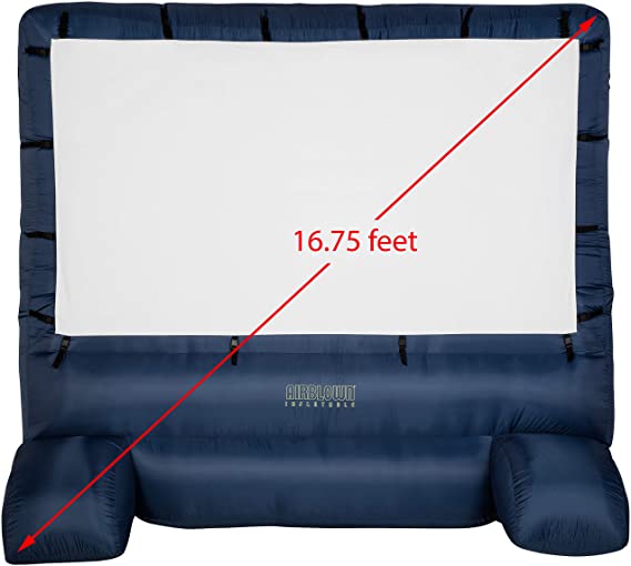 Gemmy 39127-32 - Airblown - Movie Screen - 120"x70" Widescreen Deluxe w/Storage Bag - Blue