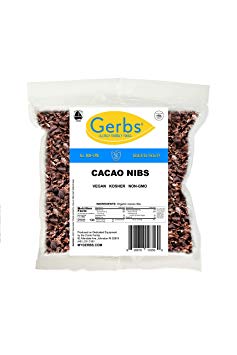 Cacao Nibs, 1 LB - Top 12 Food Allergy Free & NON GMO by Gerbs - Product of Peru – Packaged in USA