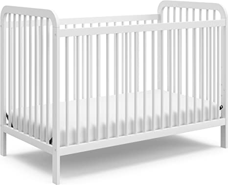 Storkcraft Pasadena 3-in-1 Convertible Crib (White) - Converts to Daybed and Toddler Bed, Fits Standard Full-Size Crib Mattress, Adjustable Mattress Support Base