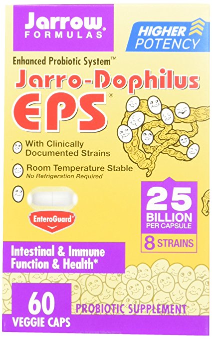 Jarro-Dophilus EPS, 25 Billion Cells Per Capsule, Supports Immune and Intestinal Health, 60 Veggie Capsules