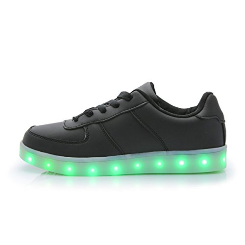DoGeek LED Shoes Light Up Trainers For Boys Girls - 7 Colors Light Up Trainers Luminous Sneakers- USB Charge -Best Gifts (Choose One Size Up)