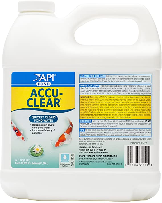 API POND ACCU-CLEAR Pond Water Clarifier 64-Ounce Bottle