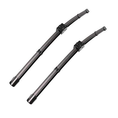 2 wipers Factory For BMW E90 E91 3-Series 4-Door 325xi 328i 328xi 328ixDrive 330i 330xi 335i 335xi M3 06/2006-08/2009 Front Windshield Wiper Blade Set - 24"/19" (Set of 2) Side Lock 19mm