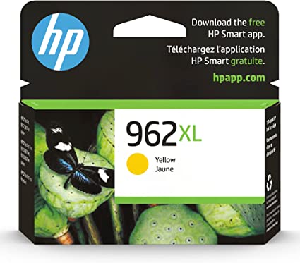 Original HP 962XL Yellow High-yield Ink Cartridge | Works with HP OfficeJet 9010 Series, HP OfficeJet Pro 9010, 9020 Series | Eligible for Instant Ink | 3JA02AN