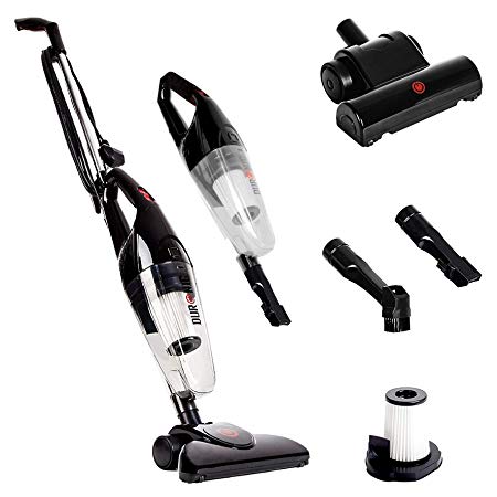 Duronic NEW VC7 Upright Stick Vacuum Cleaner Hand held Corded HEPA Filter Bagless Stick Vac with Extra Filter Turbo Brush and 2 in 1 Crevice/Brush Tool - Convert from Upright to Hand Held In Seconds