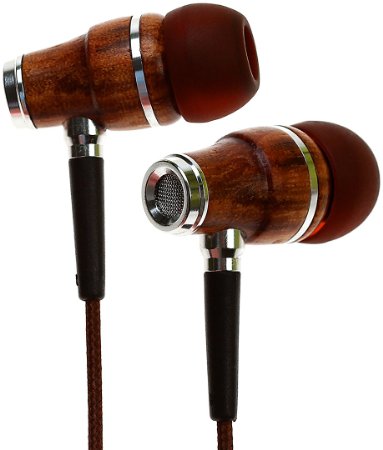 Symphonized NRG Premium Genuine Wood In-ear Noise-isolating Headphones with Mic Brown