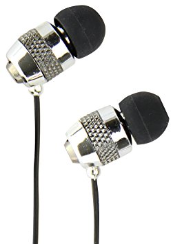 QFX H-301MSI/SIL Universal Hands Free Earphones with In-Line Microphone, Silver