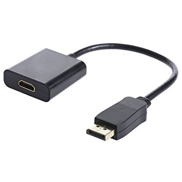 ISNOWOOD High Performance DisplayPort(DP) to HDMI Video and Audio Sync Cable with Bulit-in Chip