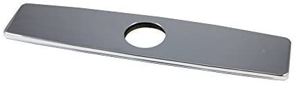 Wovier Chrome 3-to-1 Rectangle Shaped Polished,Suitable for 8 Inch Sink(Total Length 10.2 Inch), Hole Cover Deck Faucet Plate Escutcheon