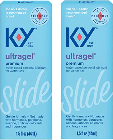 K-Y UltraGel Personal Water Based Lubricant, 1.5 Ounce (Pack of 2)