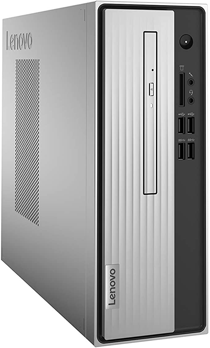 Lenovo IdeaCentre 3 Desktop Tower, AMD Athlon Silver 3050U Processor, AMD Radeon Graphics, 4GB DDR4, 256GB SSD, WiFi 802.11, Bluetooth, HDMI, 8 USB Ports, Windows 10, 90NT0000US, Silver