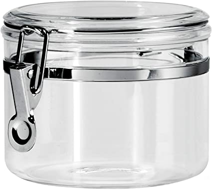 Oggi 28-Ounce Clear Acrylic Canister with Locking Clamp