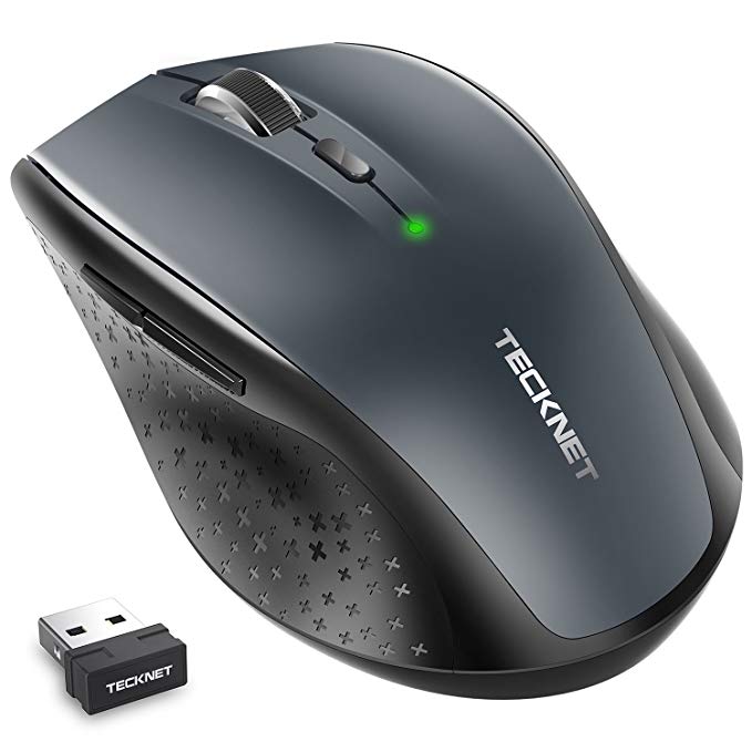 Wireless Mouse,TeckNet Alpha Plus 4800 DPI Performance 2.4G USB Cordless Mice Optical PC Computer Laptop Mouse With 30 Month Battery Life, 5 DPI Adjustment Levels, Nano Receiver, 6 Buttons For Windows Mac Macbook Linux