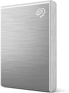 Seagate One Touch SSD 1TB External SSD Portable – Silver, speeds up to 1030MB/s, 6mo Mylio Photo  subscription, 6mo Dropbox Backup Plan​ and Rescue Services (STKG1000401)