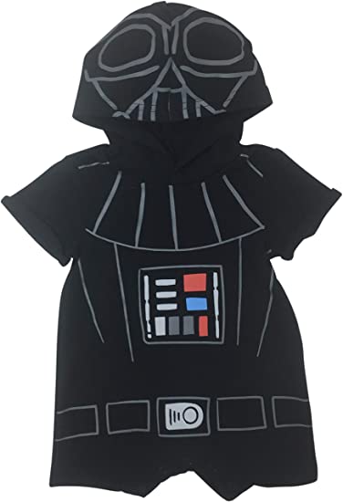 Star Wars Darth Vader Infant Baby Boys Short Sleeve Hooded Romper Costume Outfit