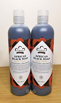 Nubian Heritage Body Wash, African Black Soap, 13 Fluid Ounce (2 Pack)