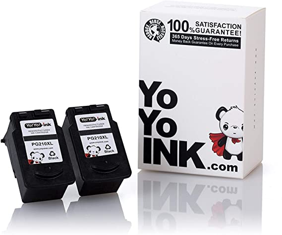 YoYoInk Remanufactured 2 Black Ink for Canon PG 210XL 210 XL for Use in Canon Pixma iP2702 MP280 MX410 MP490 MX330 MP495 MP250 MP240 MX350 MP480 MX340 MX420 Printer