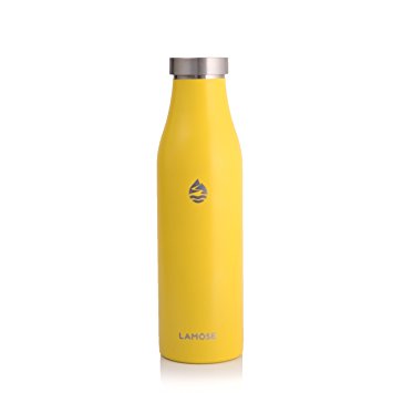 LAMOSE Robson Insulated Bottle | Stainless Steel Sports Water Bottle, BPA Free, Steel Lid, No Plastic, Dishwasher Safe, Perfect Healthy Lifestyle Gift