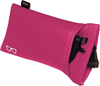 Double Glasses Case Soft Pouch Shock Absorbing EVA | For Reading Glasses and Sunglasses and Smartphone etc.