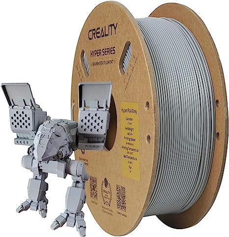 Creality PLA Filament Pro, Hyper PLA High Speed 3D Printer Filament, 1.75mm Grey Printing Filament, 1kg(2.2lbs)/Spool, Dimensional Accuracy ±0.03mm. Fit Most FDM Printer