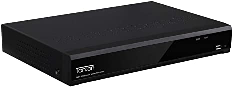 Tonton 8 Channel 4K 8MP POE NVR IP Home Surveillance Security Camera System Video Recorder,H.265  8CH NVR,Supports Up 8 X 4K/8MP/5MP/4MP/3MP 1080P POE IP Cameras and Any Onvif IP Camera,Power Over Ethernet,Easy Remote Access(NO HDD)