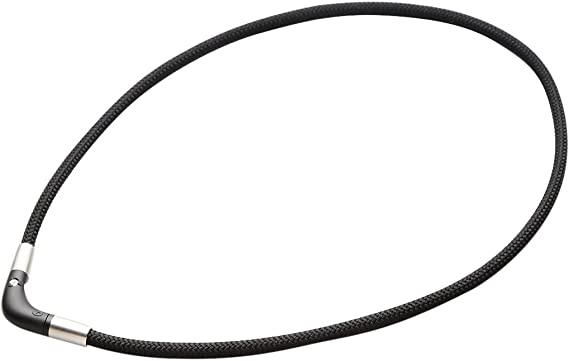 Phiten (phiten) Necklace RAKUWA Magnetic Titanium Necklace V Type Black 50cm