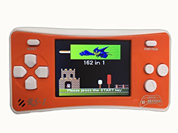 NEW Version! E-MODS GAMING®, 8-Bit Retro 2.5" LCD 162x Video Games Portable Handheld Console (ORANGE)