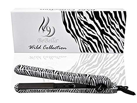 Bebella Luxury Wild Collection: Professional 1.25 Pure Onyx Ceramic Plates Hair Straightener Flat Iron (Classic Zebra) by Bebella