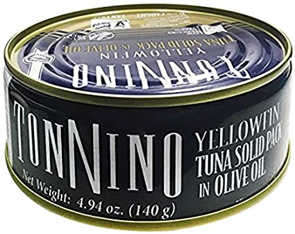 Tonnino Yellowfin Wild Caught Tuna in Olive Oil, 4.94-ounce (Pack of 12)