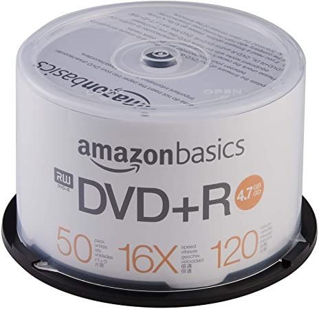 AmazonBasics 4.7 GB blank 16x DVD R - 50 Pack Spindle