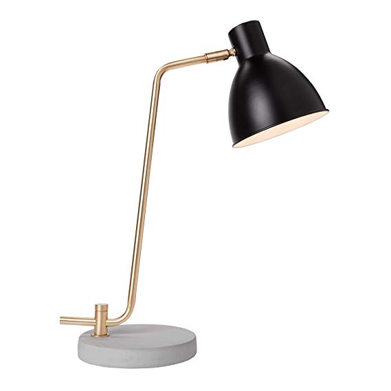 Newhouse Lighting NHDK-AM-BK Amelia Contemporary Table Lamp with LED Bulb Included, Black